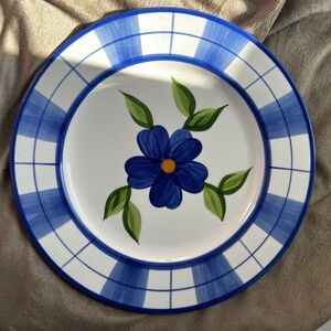 A Step Beyond San Remo Dinner Plate Blue Flower 10-3/4”